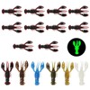Crawworm 5cm Set of 10 Crawfish Worms Black Bass Bluegill
