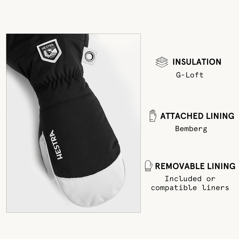 Hestra Hestra Unisex Army Leather Heli Ski Mitt, Snow Mitten