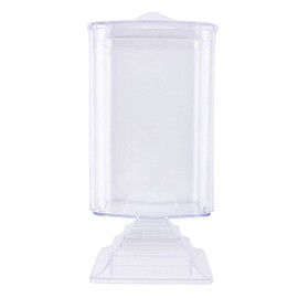 Teensery Transparent Acrylic Cosmetic Cotton Pad Holder Box Makeup Nail Art Polish Remover Pad Storage Container