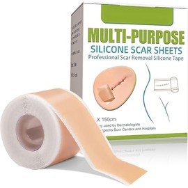 Cinta para eliminar cicatrices(rollo de 4cm x 1.5 m), eliminación de cicatrices de grado médico profesional, reutilizable, elimina cicatrices antiguas