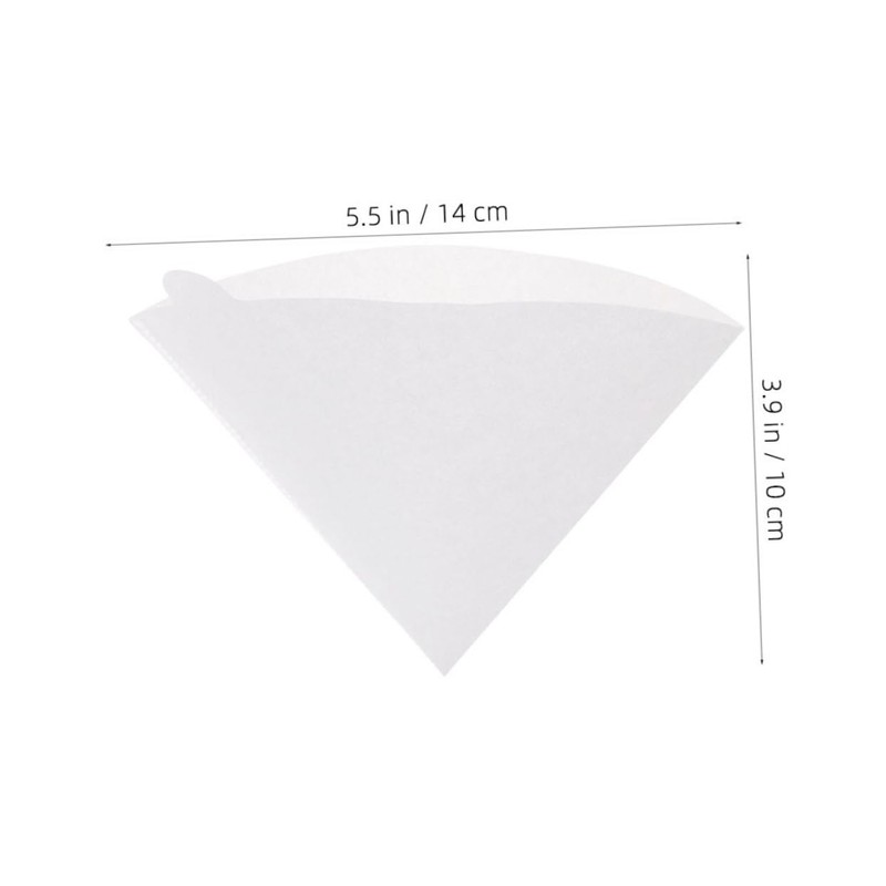 KICHOUSE 100Pcs Coffee Cone Filters Cone Shaped Paper Filters for