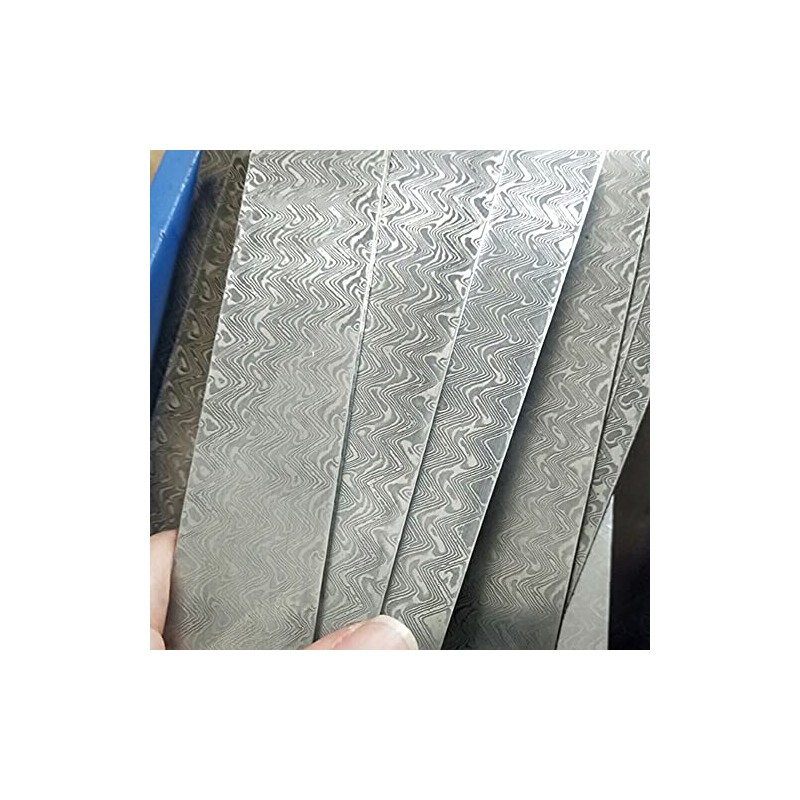 Handmade Damascus Steel Billet Knife/Blank Blade Making Bar Wave 150x25x3mm
