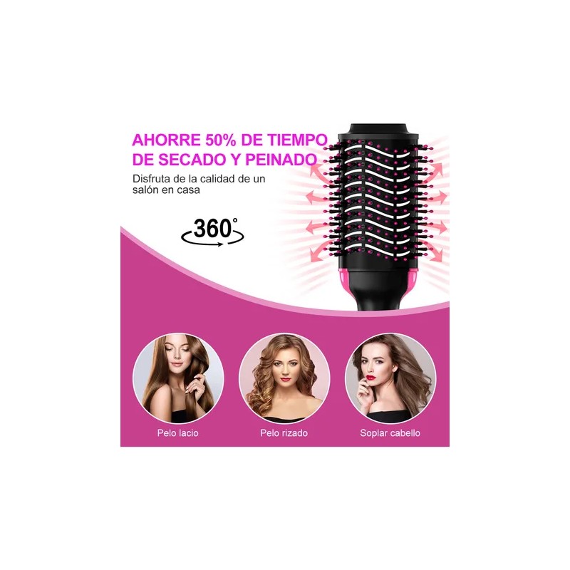 Cepillo Alaciador/rizador Eléctrico Ionic Peine 1200w 2 En 1