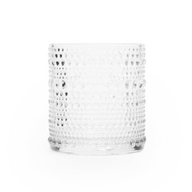 IMPULSE! Borda Votive Clear Bubble Textured Glass Votive, Set of 6- Ideal for Candle Votive, Tealight Holder, Flower Vase, Home Decor, 2.9" D x 3.15" H