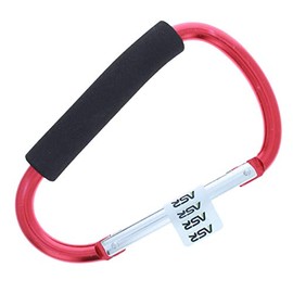 (2 Pack) Jumbo 6.5" XL Carabiner Key Chain with Hand Grip - Red and Black