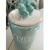 Rae Dunn Candle CRYSTAL 13.2oz Crystal Marines Scented Iridescent Teal
