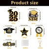 Nialnant 30 Pack Graduation Decorations 2025 Black Gold Graduation Centerpieces