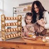 AOOHOOA Wooden Egg Holder with 4 Layers/48-Hole, Stackable Wood Egg