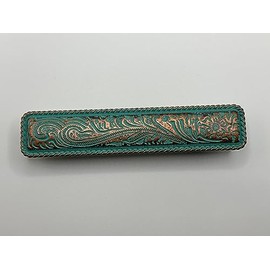 Fancy Western Pull Copper Patina Cabinet Hardware Americana Drawer Pull