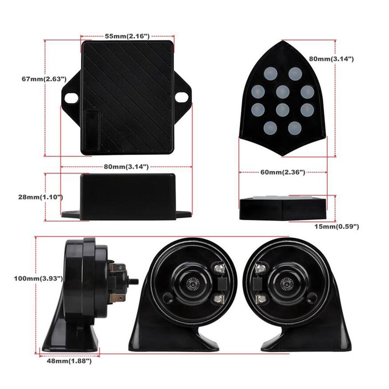 MagiDeal Electronic Horn Car Horn 12V Regulator Universal Musical Controller