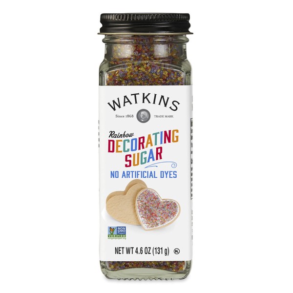 Watkins Watkins Rainbow Decorating Sugar, Non-GMO, Kosher, 4.6 Ounce, 1-Pack