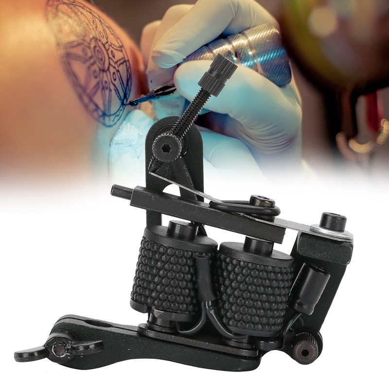 Coil Tattoo Machine Chrysanthemum Pattern Liner Shader Tattoo Gun for