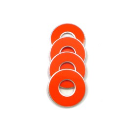 Get Outside Games 4 Neon Fluorescent VVashers - Washer Toss/Washer Game Washers - 5 Colors (Red, 4 VVashers)