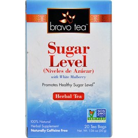 Bravo Tea Sugar Level Herbal Tea with White Mulberry -- 20 Tea Bags