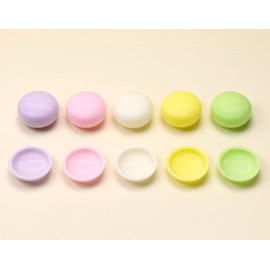 [Monaka Skin] Round Bite (Colorful Set) Round Bite Size, 100 Sheets (20 Sheets x 5 Colors) (Taneraku)..