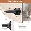 Probrico 8 Pack Dummy Lever Black Door Handle Lever Sets,