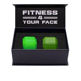 Jawzrsize Jaw Exerciser for Men - Pop N Go Guys Pack Intermediate Neon and Advanced Green Jaw Trainer, Jaw Clenching Relief, Double Chin Reducer, Jawline Shaper and Neck Exerciser