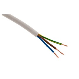 Zenitech - H05VV-F 3G1.5mm² electrical power cord - For household appliances - Flexible design Resistant to abrasion and moisture - White - 5m