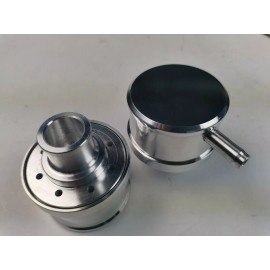 espeedpro21 Billet Polished Aluminum Valve Cover Breather PCV with Grommets Oil Fill Smooth