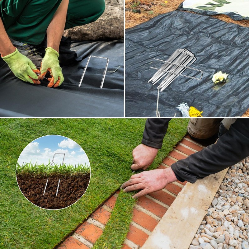 Garden Nails U Shape Ground Anchor Fixing Nails Fabric Weed