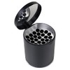Windmill 595-4000K Black Ashtray with Lid Honeycomb Tabletop Drink Holder