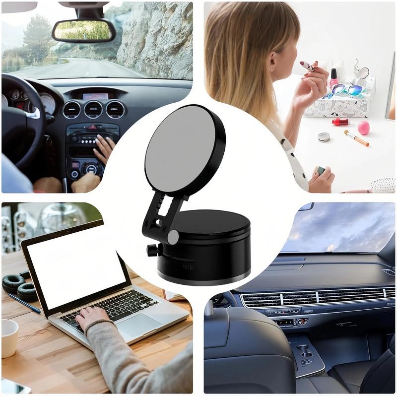 Upgraded Vacuum Magnetic Phone Holder,360° Rotatable, Foldable, Portable Car Phone