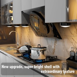 ILYXY LED Puck Lights with Remote, 3 Pack Under Cabinet Lighting, Battery Operated Push Light, Dimmable & Color Changing Tap Lights, Stick-On, Shiny Black