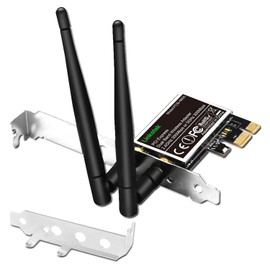 Adaptador WiFi PCIE WiFi de 600 Mbps (2.4 GHz 300 Mbps y 5 GHz 300 Mbps), tarjeta WiFi PCIE, adaptador de red inalámbrico QUALCOMM Atheros AR946X para PC de computadora Windows 10 8.1 8 7 XP