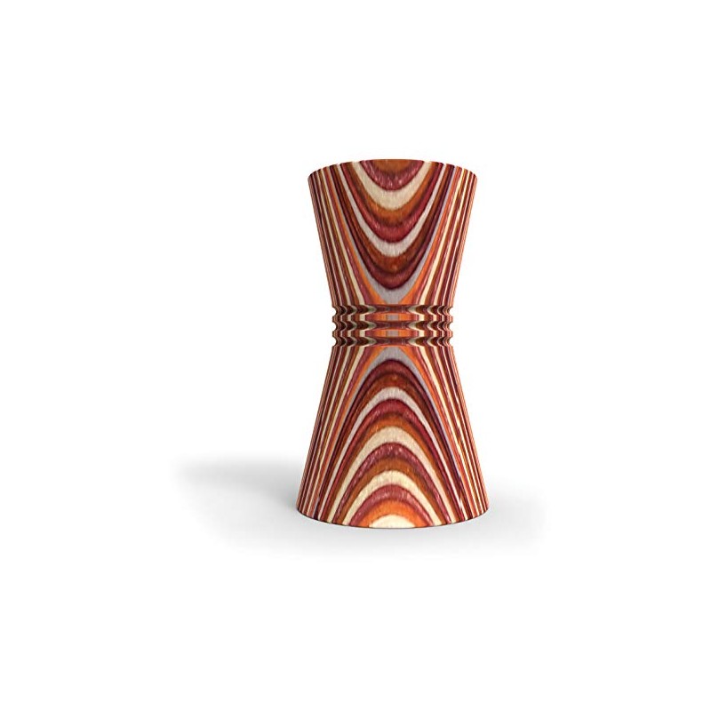 Island Bamboo Pakkawood Double Cocktail Jigger, Red