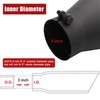 Richeer 3 Inch Inlet Black Exhaust Tip, 5 inch Outlet