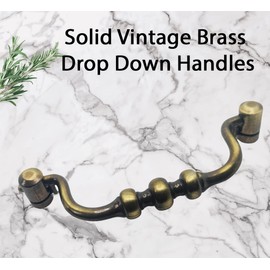 Universal Hardware Antique Brass Cabinet Handles Solid Vintage Drawer Pull Handle - 466 Brass