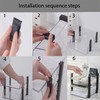 RHONZHAO Clear Stackable Paper Tray, 2-Tier Desk Organizer for Office