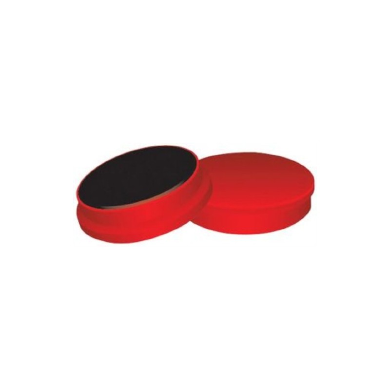 Q Connect 25mm Magnet - Red (Pack of 10)