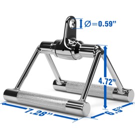 Yes4All Double D Row Handle Cable Attachment – Non Slip Handle & 360° Steel Swivel (Optional)