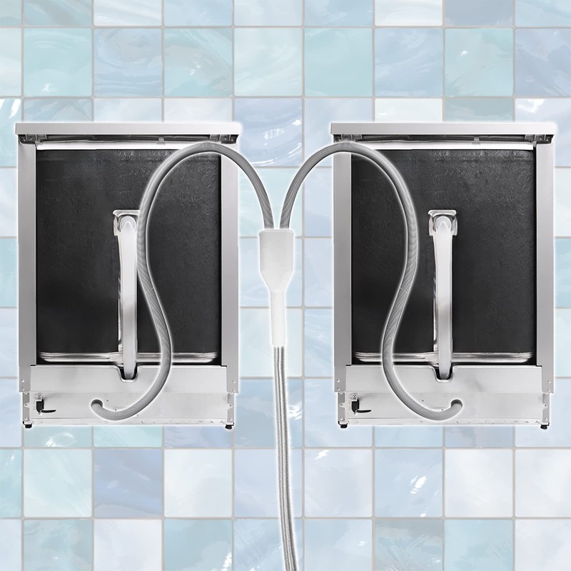SPARES2GO 2 to 1 Drain Hose Outlet for Argos Dishwasher