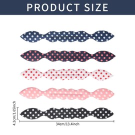 Fabric French Twist Donut Maker, 5Pcs Deft Twist Maker French Donut Polka Dot Flexible Hair Bun Maker,Deft Twist Maker French Donut Polka Dot,Fabric Deft Hair Donuts for Buns Polka Dot French Twist