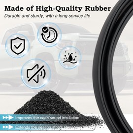 75552-0C060 75551-0C060 Pair Roof Molding Drip Weatherstrip Compatible with Toyota Tundra Crewmax 2007-2021 4 Doors