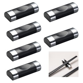 Pack of 6 Chopsticks Shelves, Chopsticks Holder, Reusable, Stainless Steel Chopstick Rest for Restaurant, Hotel, Asian Cutlery Set, Restaurants Accessories (Silver)