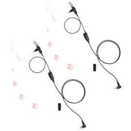 commountain SL300 SL3500e Earpiece w/Mic Compatible for Motorola Radios TLK 100 TLK 110 SL7550 SL7550e SL7580 SL7580e SL7590 SL7590e SLN 1000 SL 300, TLK100 TLK110 SLN1000 Acousic Tube Headset-2 Pack