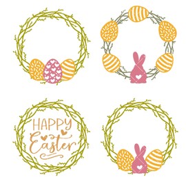 Bymivofun 5 Pieces Easter Cutting Dies Rabbit Eggs Cutting Dies Easter Cutting Dies Set for Scrapbooking, Photo Paper, Cards, Craft Embossing, DIY Making