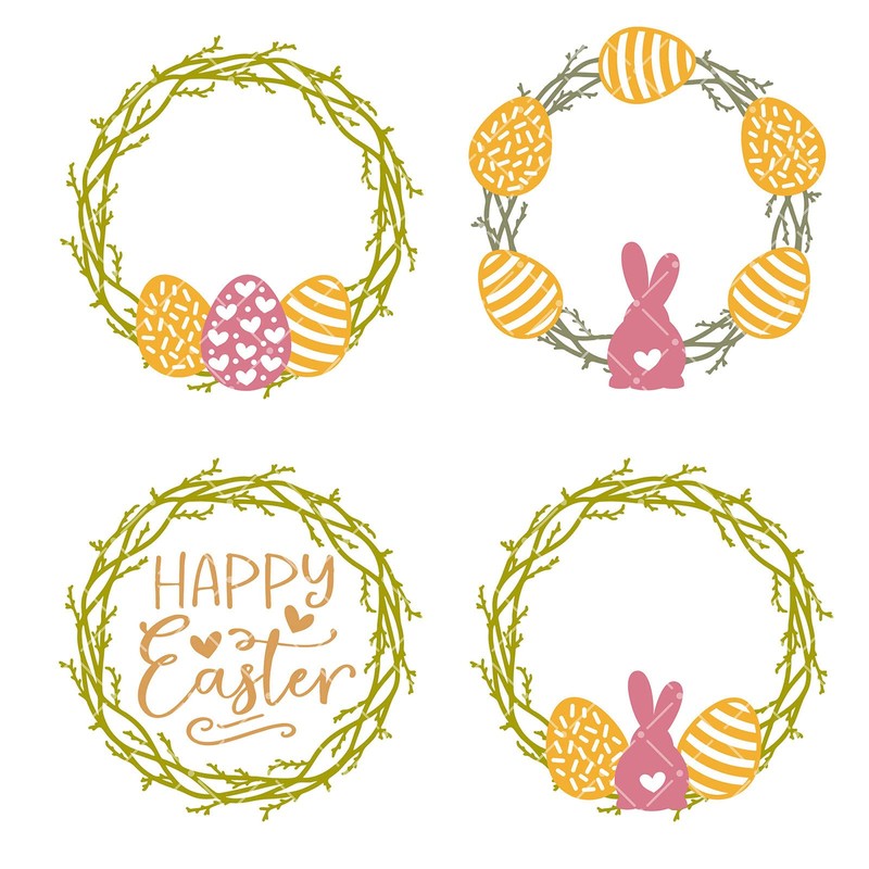Bymivofun 5 Pieces Easter Cutting Dies Rabbit Eggs Cutting Dies