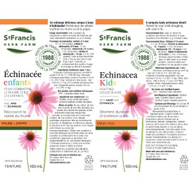 St. Francis Echinacea Kids Tincture Liquid Herbal Extract | Great-Tasting, Fast-Acting | Boosts Immune Health & Lessen the Severity - 100ml