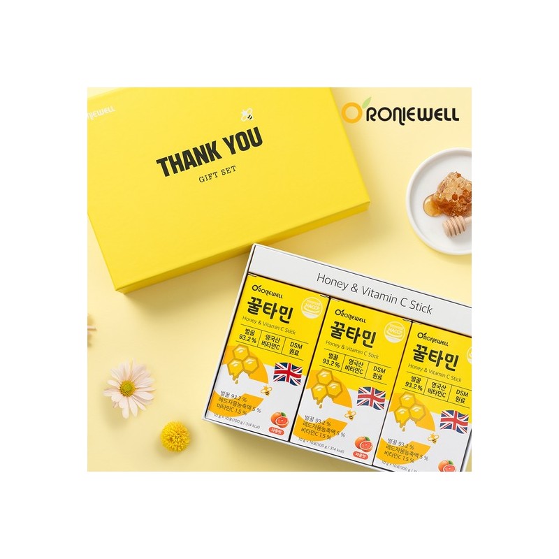 Ronniewell Roniwell Honeytamin Grapefruit Flavor 10-Pack Gift Set (3 Packs)