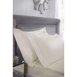 400 Thread Count Cotton - Oxford Pillowcase Pair in Cream