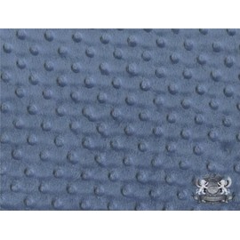 Minky Dimple Dot Blanket Fabric 60" Wide Sold by The Yard (Denim Blue)