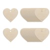 20Pcs 5" Wooden Hearts for Crafts, Wood Predrilled Hearts Cutout