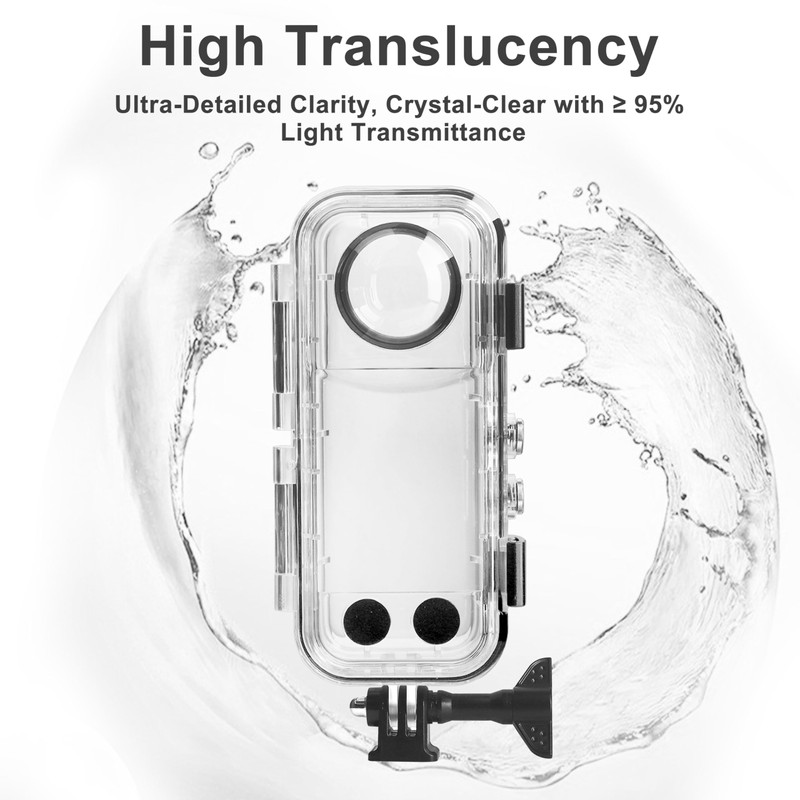 OKFUN Waterproof Diving Protective Case for Insta 360 X4, 131FT/40M
