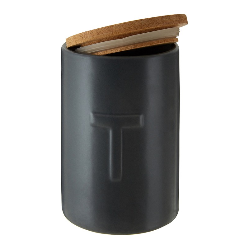 Premier Housewares Fenwick Tea Canister - Dark Grey