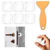 Clear Door Stops Pack of 6 with Scraper (Square)