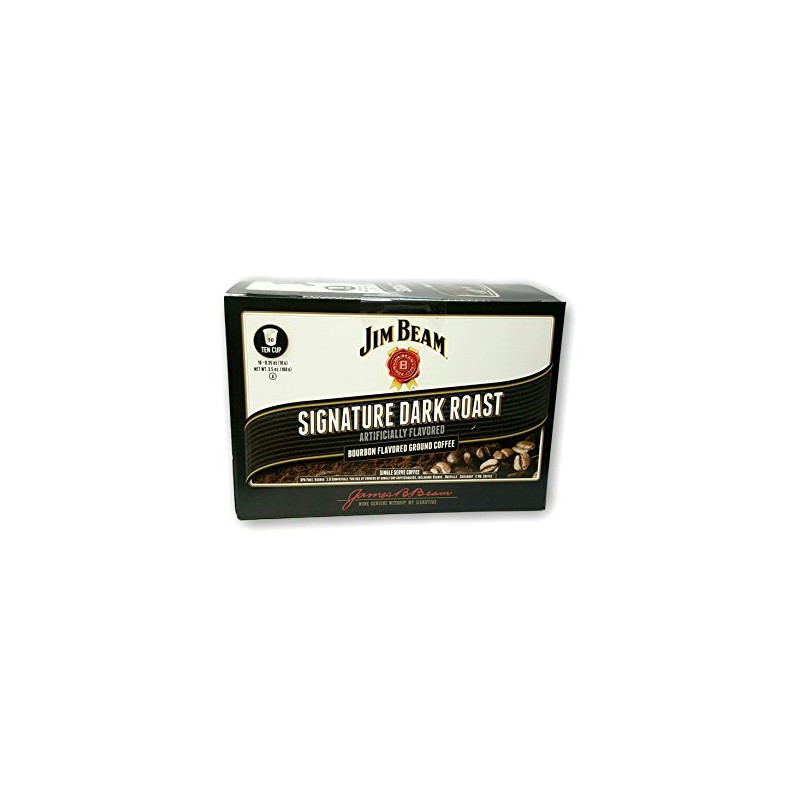 Jim Beam Signature Dark Roast Bourbon Flavored Single Serve Coffee